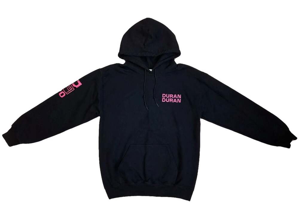 Duran Duran DD EP 2023 Tour Black and Hot Pink Graphic Hoodie